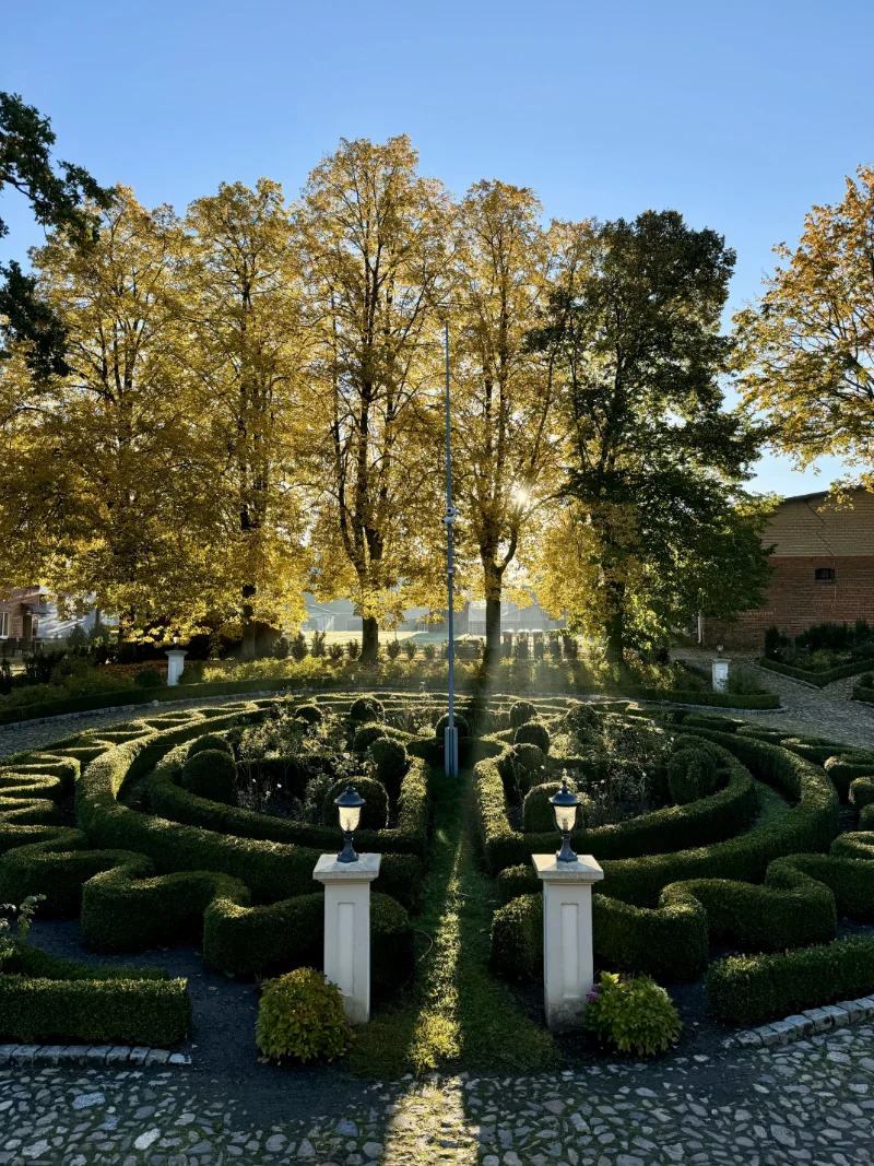 obraz przedstawiajacy ogród na terenie stajni jarcewo